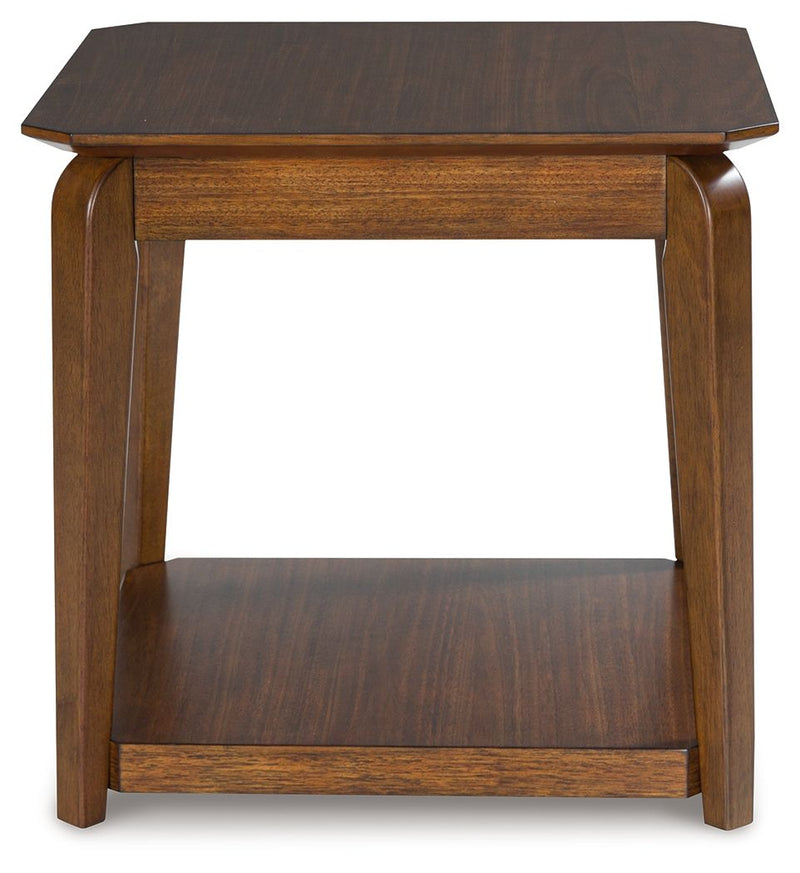Trenmour - Square End Table - Medium Brown - R&R Furniture Gallery (Fountain Valley, CA)