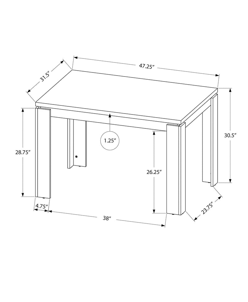 Rectangular Small Dining TableContemporary & Modern - R&R Furniture Gallery (Fountain Valley, CA)