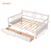 Modern DreamHaus multifunctional daybed with integrated storage drawers, featuring a sleek design and neutral upholstery.