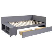 L Shaped Upholstered Platform Bed With Storage And Drawers - R&R Furniture Gallery (Fountain Valley, CA)