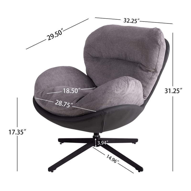 360° Swivel Office Chair, No Wheels - R&R Furniture Gallery (Fountain Valley, CA)