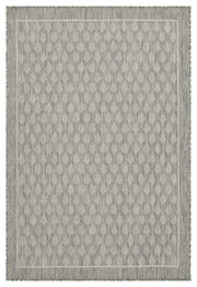 Sunshine - 5'3" X 7'3" Indoor, Outdoor Polypropylene Area Rug - Silver - R&R Furniture Gallery (Fountain Valley, CA)