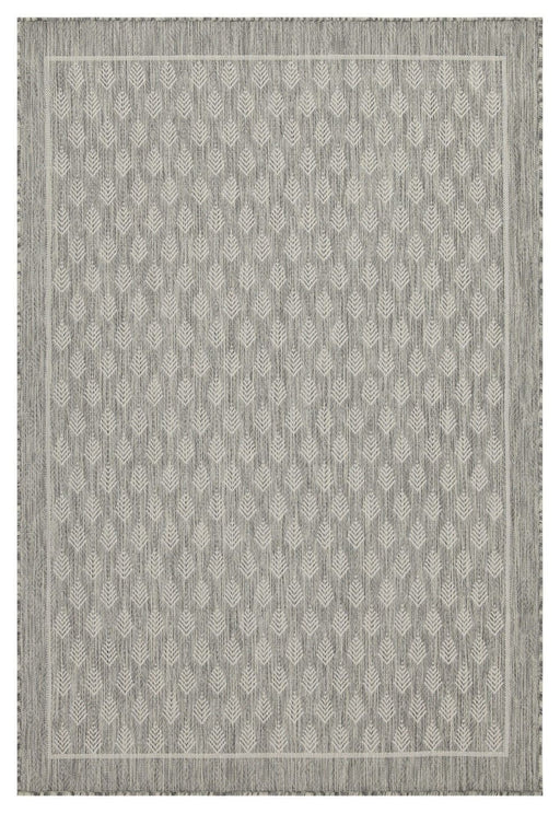 Sunshine - 5'3" X 7'3" Indoor, Outdoor Polypropylene Area Rug - Silver - R&R Furniture Gallery (Fountain Valley, CA)