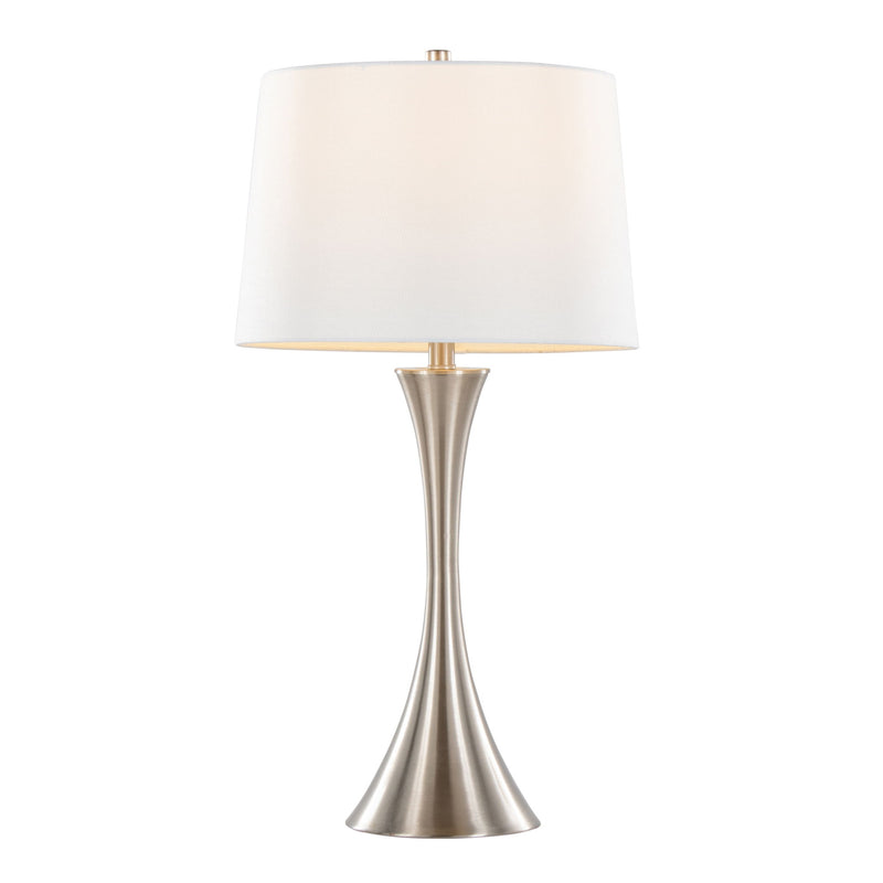 Set of two Lumi Source Lenuxe contemporary elegant table lamps with sleek design, perfect for modern living spaces.