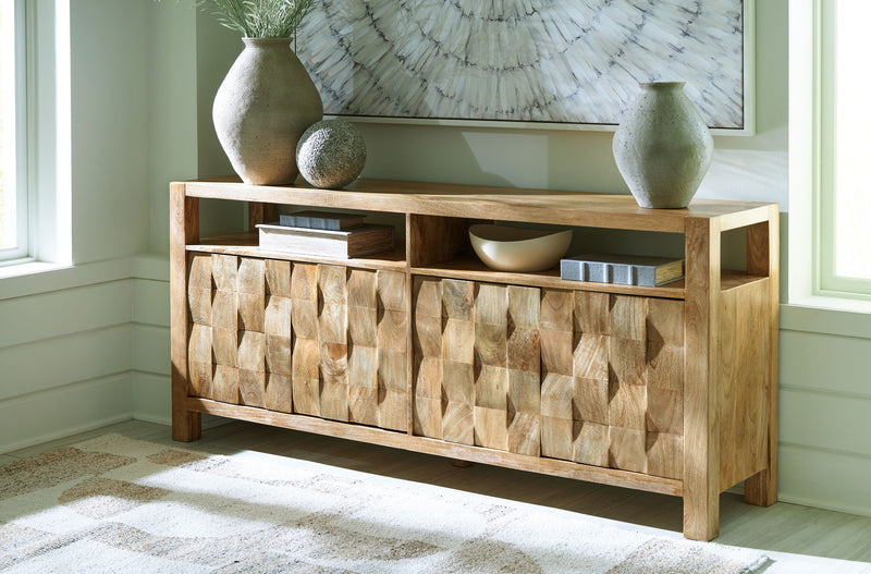 Hudwick - Accent Cabinet - Natural Brown - R&R Furniture Gallery (Fountain Valley, CA)