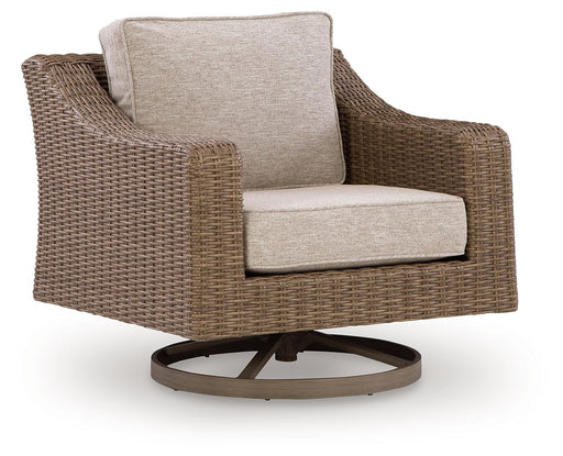 Laguna Heights - Swivel Lounge With Cushion - Beige - R&R Furniture Gallery (Fountain Valley, CA)