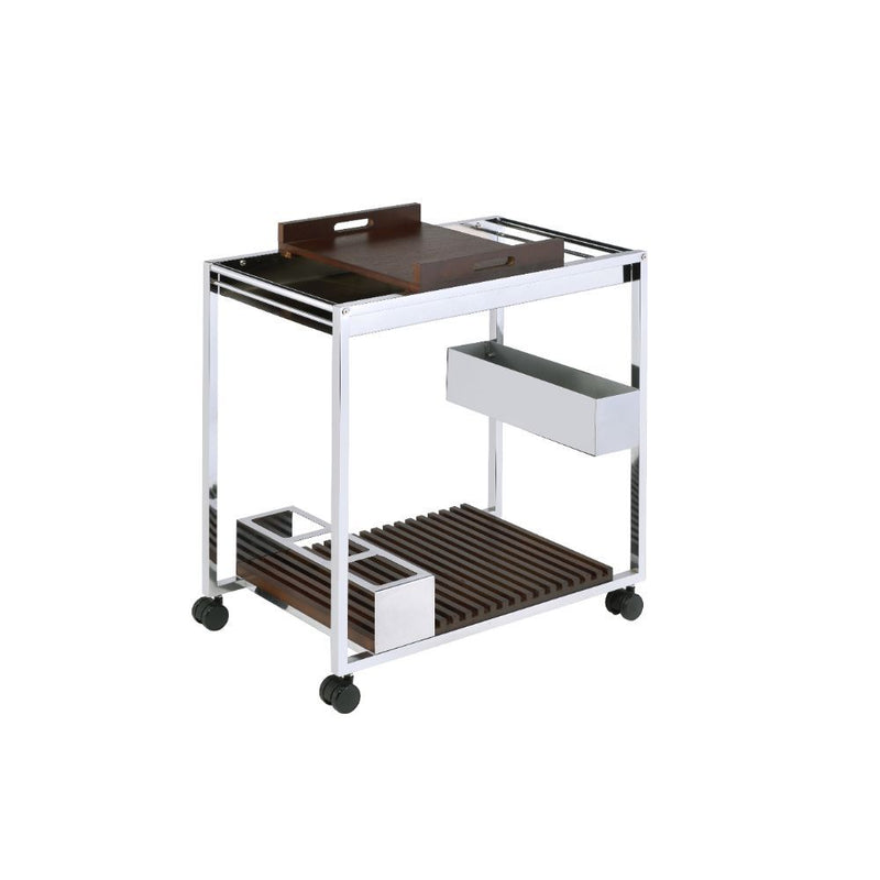 Lisses - Serving Cart - Chrome - R&R Furniture Gallery (Fountain Valley, CA)