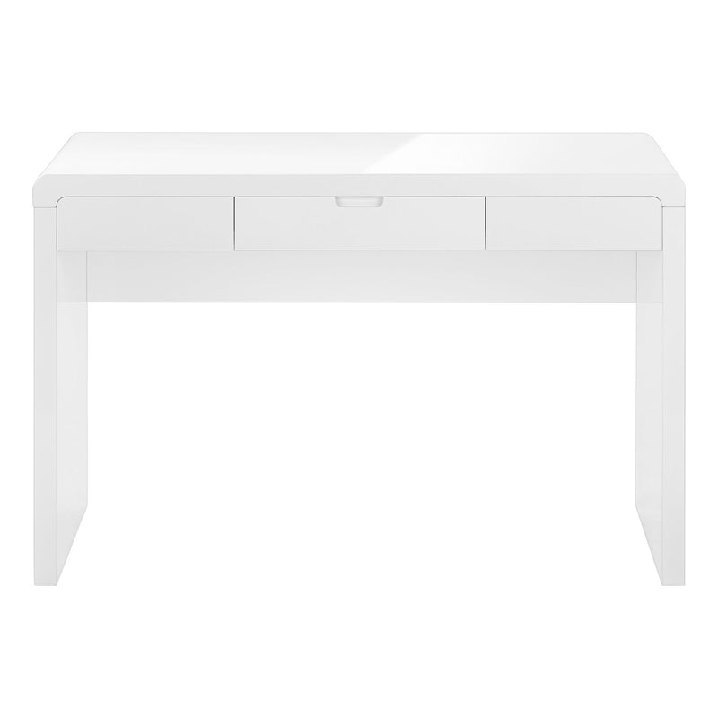 Computer Desk For Home Office, Storage Drawers, Contemporary & Modern - White - R&R Furniture Gallery (Fountain Valley, CA)