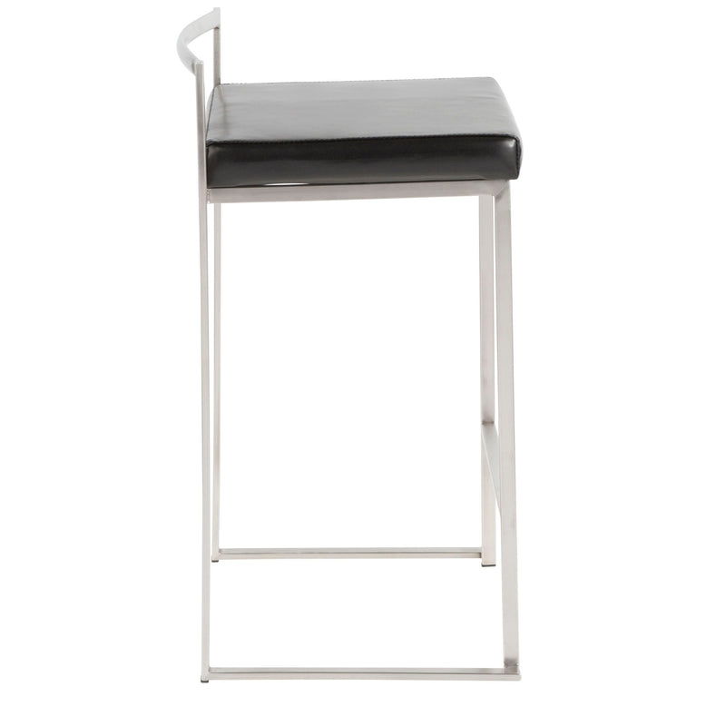 Lumi Source Fuji contemporary stackable counter stool with elegant design, featuring a sleek frame and comfortable seat.