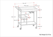Barnes - Bar Cart - Natural - R&R Furniture Gallery (Fountain Valley, CA)