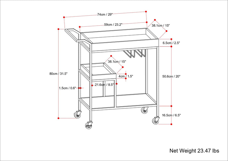 Barnes - Bar Cart - Natural - R&R Furniture Gallery (Fountain Valley, CA)