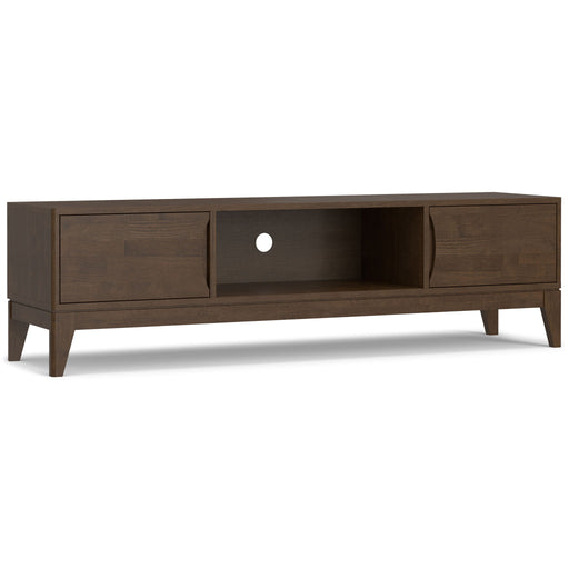 Harper - Low TV Media Stand - Walnut Brown - R&R Furniture Gallery (Fountain Valley, CA)
