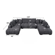 Chosen - Sectional Sofa With 3 Pillows - R&R Furniture Gallery (Fountain Valley, CA)