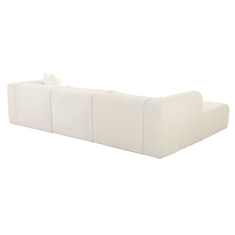 Tarra - Fluffy Oversized Corduroy Modular Sectional - R&R Furniture Gallery (Fountain Valley, CA)