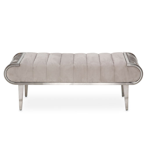 Roxbury Park - Tufted Bench - Stainless Steel - R&R Furniture Gallery (Fountain Valley, CA)
