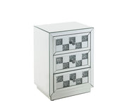 Noralie - 18" X 14" Accent Table With Faux Diamonds - Mirrored - R&R Furniture Gallery (Fountain Valley, CA)