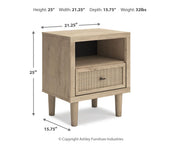 Cielden - One Drawer Night Stand - Two-Tone - R&R Furniture Gallery (Fountain Valley, CA)