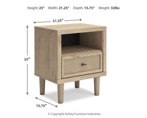 Cielden - One Drawer Night Stand - Two-Tone - R&R Furniture Gallery (Fountain Valley, CA)