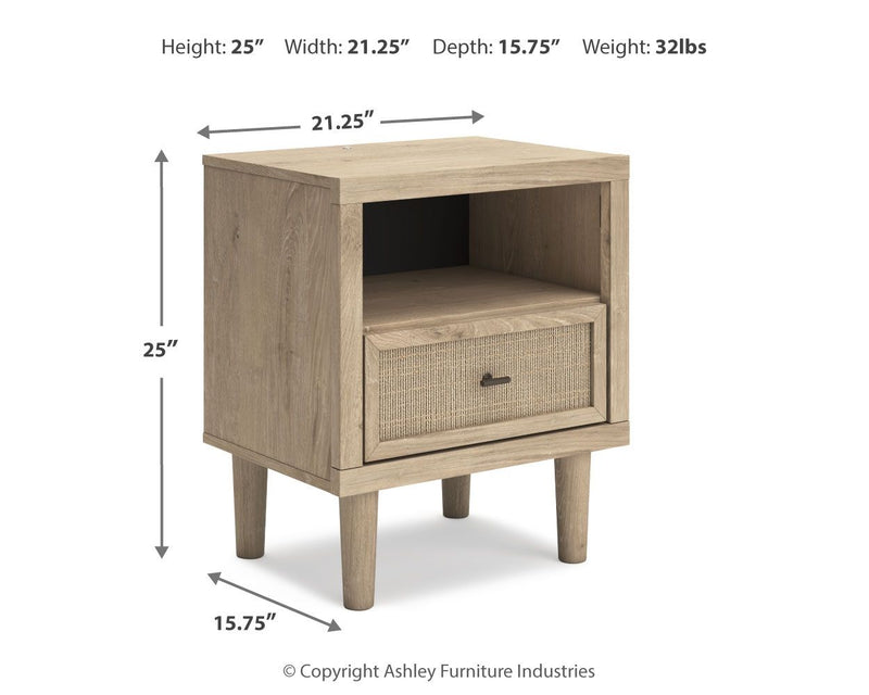 Cielden - One Drawer Night Stand - Two-Tone - R&R Furniture Gallery (Fountain Valley, CA)