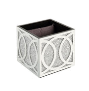 Noralie - 24" Ottoman With Storage - Mirrored & Faux Diamonds - R&R Furniture Gallery (Fountain Valley, CA)