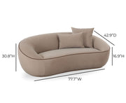 Jenny - Faux Mohair Loveseat - Taupe - R&R Furniture Gallery (Fountain Valley, CA)
