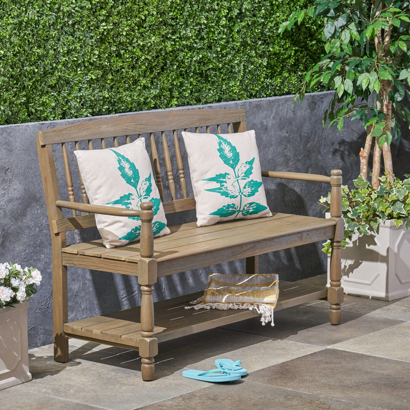 Imperial - Bench With Built In Shelf - R&R Furniture Gallery (Fountain Valley, CA)