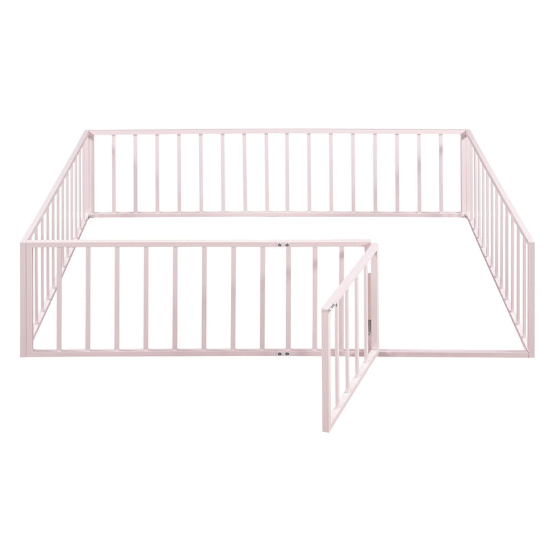 Metal Floor Bed Frame With Fence And Door - R&R Furniture Gallery (Fountain Valley, CA)