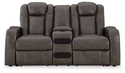 Fyne-dyme - Power Reclining Loveseat With Console/Adj Hdrst - R&R Furniture Gallery (Fountain Valley, CA)