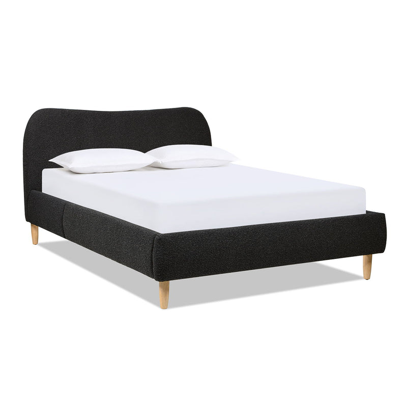 Roman - Curved Headboard Upholstered Platform Bed - R&R Furniture Gallery (Fountain Valley, CA)