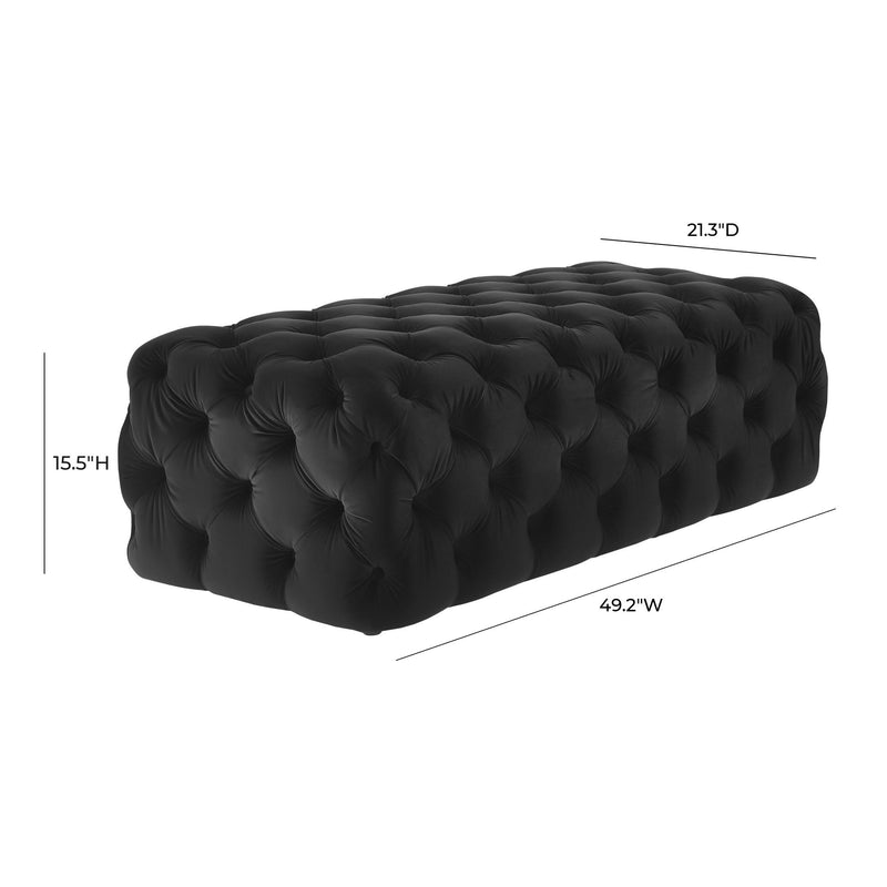 Kaylee - Velvet Ottoman - R&R Furniture Gallery (Fountain Valley, CA)