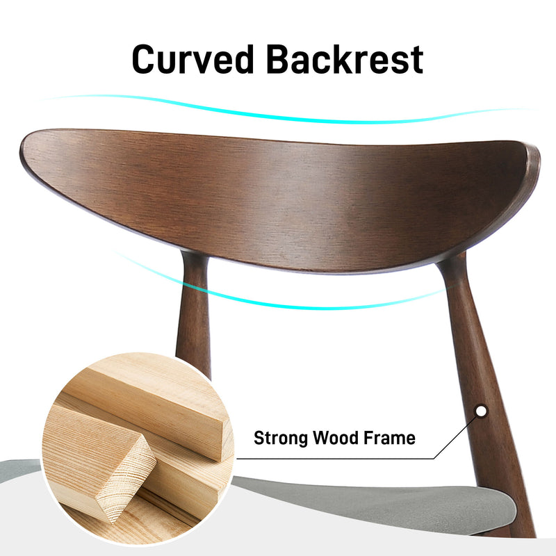 Retro Dining Chairs With Ergonomic Back (Set of 2) - R&R Furniture Gallery (Fountain Valley, CA)