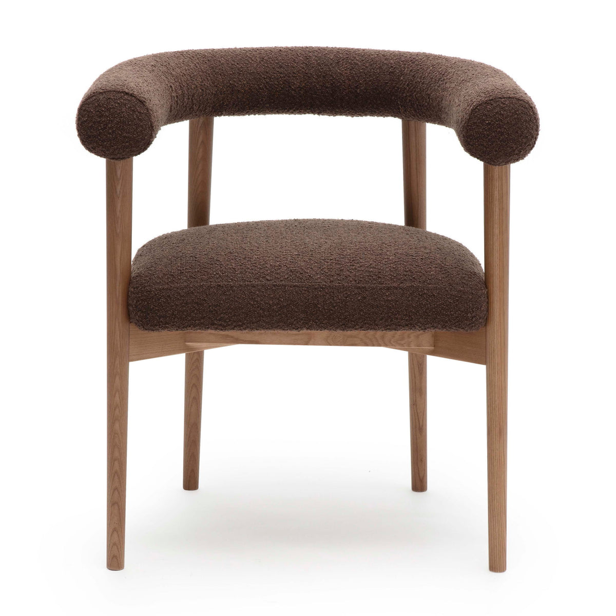 Spara - Performance Boucle Dining Chair - Chocolate Brown - R&R Furniture Gallery (Fountain Valley, CA)