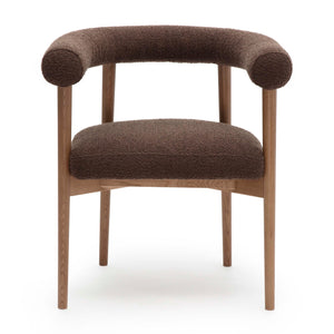 Spara - Performance Boucle Dining Chair - Chocolate Brown - R&R Furniture Gallery (Fountain Valley, CA)