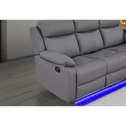 Blanche - Console Reclining Loveseat With LED Lights And Speakers - R&R Furniture Gallery (Fountain Valley, CA)