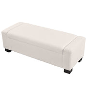 Textured Boucle Ottoman Bench With Hinged Lid For Seating And Storage - Beige - R&R Furniture Gallery (Fountain Valley, CA)