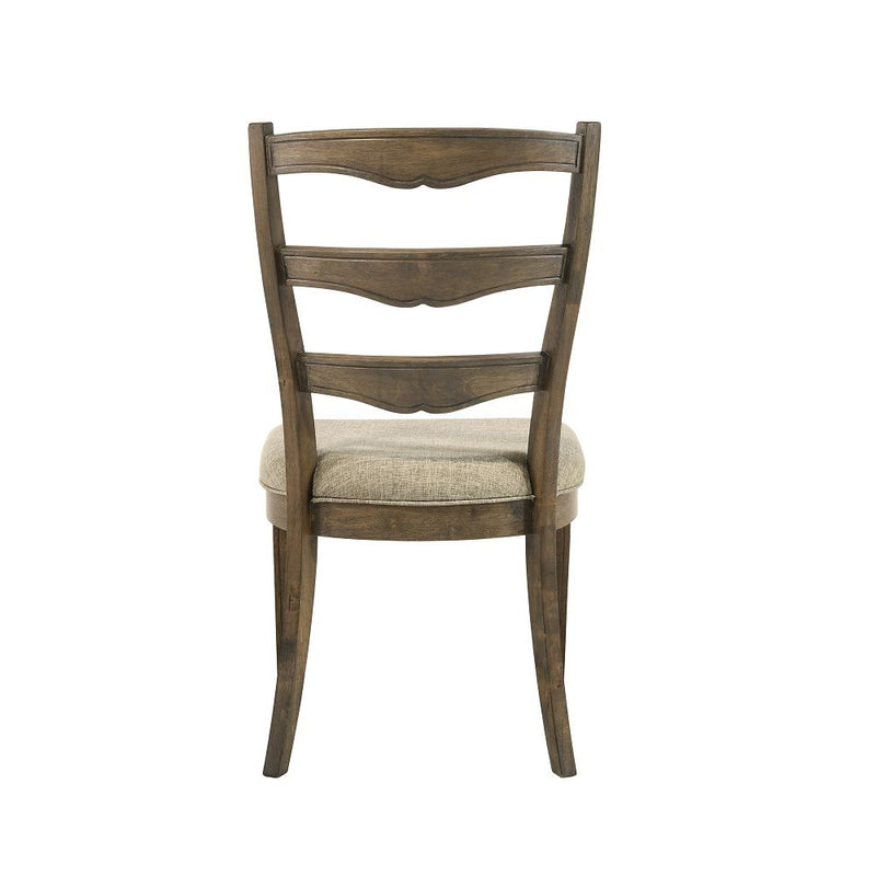 Parfield - Side Chair (Set of 2) - Fabric & Weathered Oak - R&R Furniture Gallery (Fountain Valley, CA)