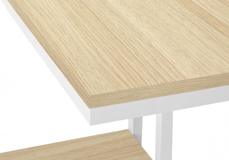 Accent Table, C - Shaped, Marble Look Contemporary & Modern Convenient Design - R&R Furniture Gallery (Fountain Valley, CA)
