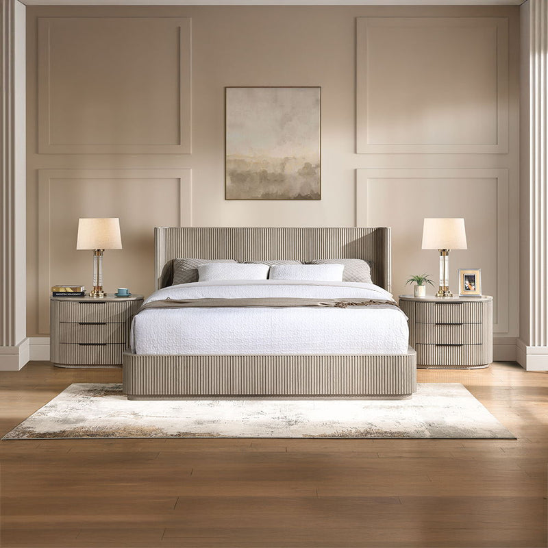 Leanna - Nightstand With USB Port - Light Oak - R&R Furniture Gallery (Fountain Valley, CA)