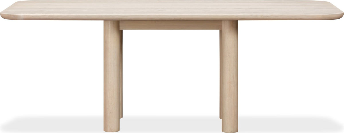 Liv Ash Wood Rectangular Dining Table in White Sand