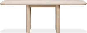 Liv Ash Wood Rectangular Dining Table in White Sand