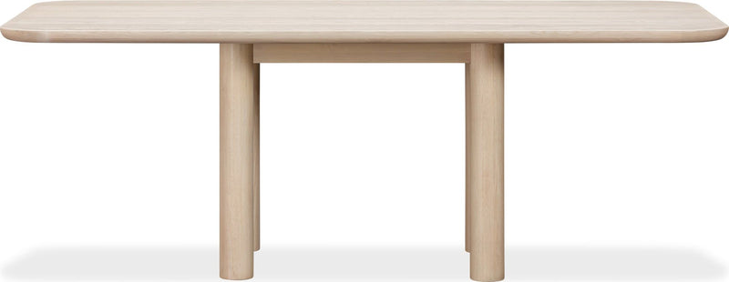 Liv Ash Wood Rectangular Dining Table in White Sand