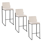Lumi Source Fuji contemporary high back barstool with elegant design, featuring sleek modern styling and sturdy construction for bar seating.