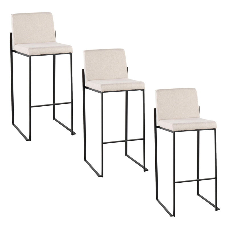 Lumi Source Fuji contemporary high back barstool with elegant design, featuring sleek modern styling and sturdy construction for bar seating.