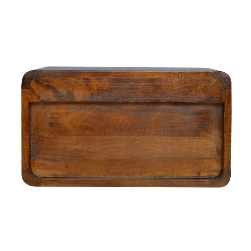 Wall Mounted Open Woven Bedside Table - Chestnut - R&R Furniture Gallery (Fountain Valley, CA)