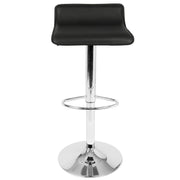 Set of two Lumi Source Ale contemporary adjustable barstools with wooden seats and metal bases on a neutral background.
