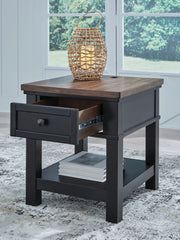 Wildenauer - Rectangular End Table - Brown / Black - R&R Furniture Gallery (Fountain Valley, CA)