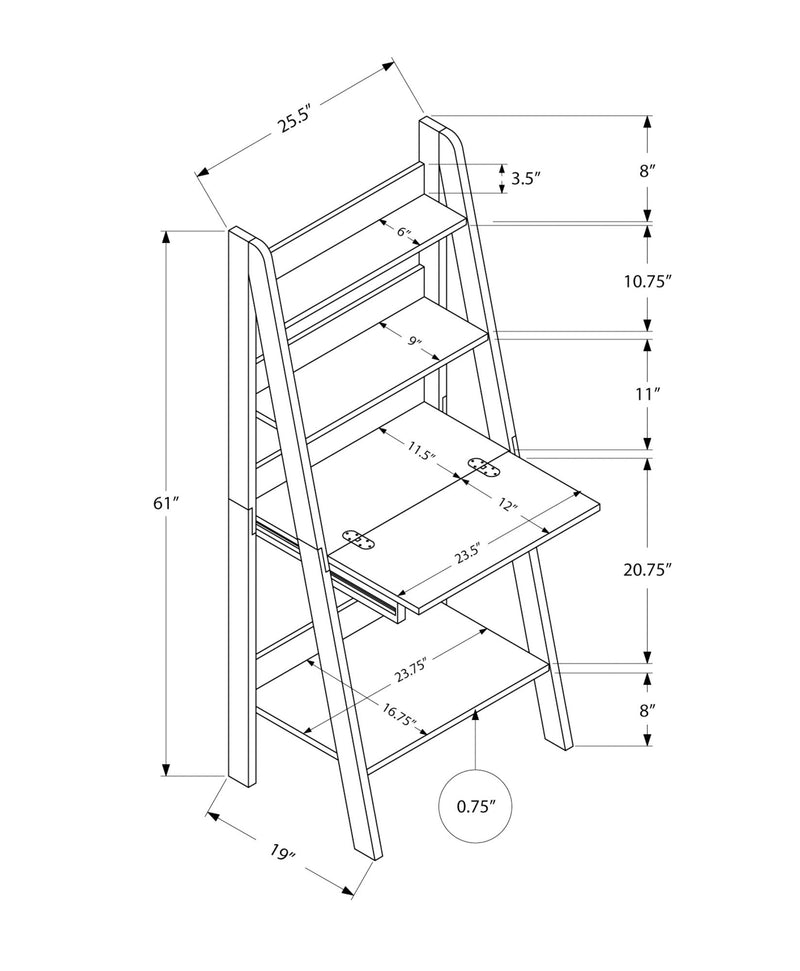 Computer Desk For Home Office, Laptop, Leaning, Storage Shelves - R&R Furniture Gallery (Fountain Valley, CA)