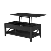 Decatur - Farmhouse Lift Top Coffee Table With Storage - Black / Ash - R&R Furniture Gallery (Fountain Valley, CA)