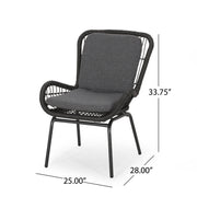 Outdoor Wicker Club Chair With Cushions (Set of 2) - R&R Furniture Gallery (Fountain Valley, CA)