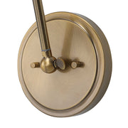 Uttermost Exeter 1 Light Adjustable Gold Sconce with modern design, featuring a sleek gold finish and adjustable arm.